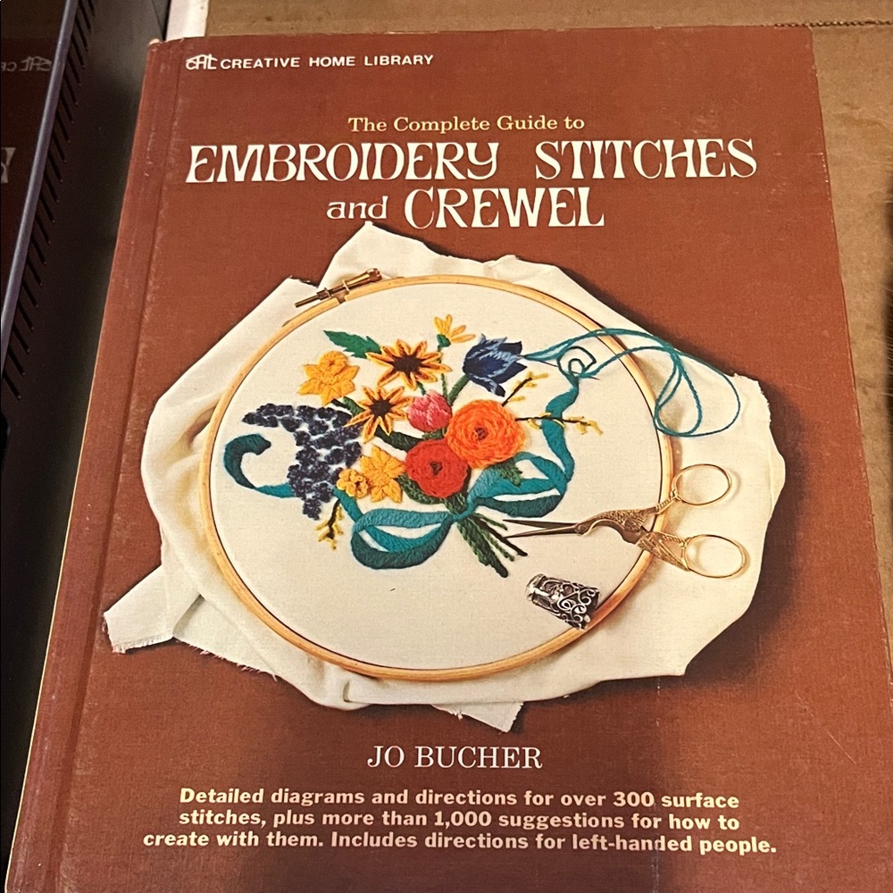 The Complete Guide to Embroidery Stitches and Crewel - Brown Cover